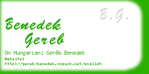 benedek gereb business card