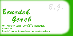 benedek gereb business card